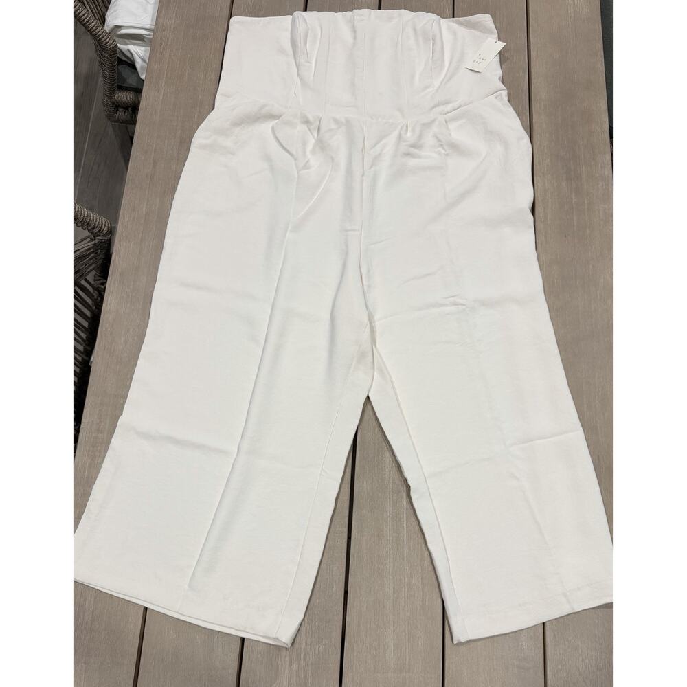 A New Day Strapless Cream Jumpsuit Plus Size 3X Wide Leg Silhouette Boho Coastal - Picture 3 of 12